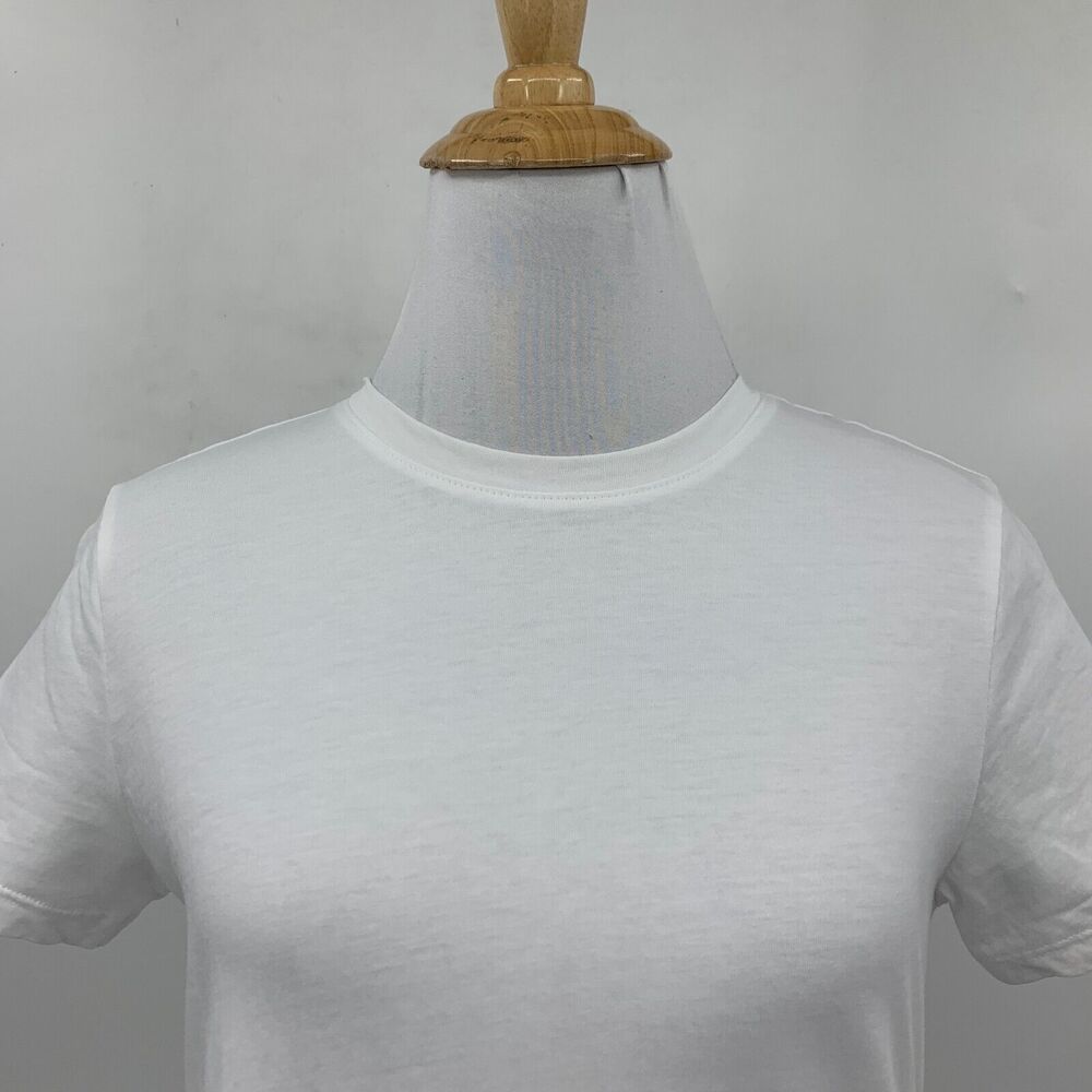 Joie Shirt Womens XS Extra Small White Pima Cotton Crew Short Sleeve Basic Tee - Picture 3 of 10